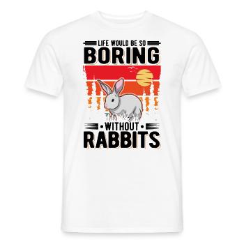 Rabbit Gift Rabbit Rabbit - Men's T-Shirt - white - Front - AI Model Male 178 dark (178cm)