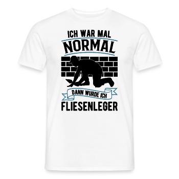 Ich war mal normal Dann wurde ich Fliesenleger - Männer T-Shirt - Weiß - Vorne - AI Model Male 178 dark (178cm)