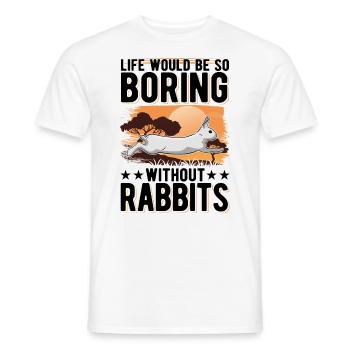 Lapin Cadeau Lapin Lapin Lapin - T-shirt homme - blanc - Devant - AI Model Male 178 dark (178cm)
