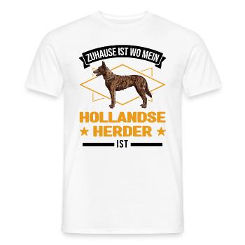 Zuhause ist wo mein Hollandse Herder ist - Männer T-Shirt - Weiß - Vorne - AI Model Male 178 dark (178cm)