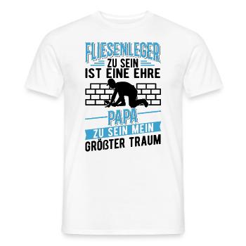 Fliesenleger und Papa Fliesenleger Vatertag - Männer T-Shirt - Weiß - Vorne - AI Model Male 178 dark (178cm)