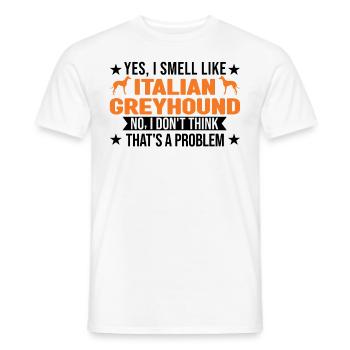 Odeur de lévrier italien - T-shirt homme - blanc - Devant - AI Model Male 178 dark (178cm)