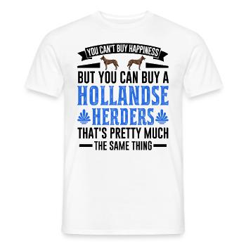 Hollandse Herder Hollandse Herderdshond - Men's T-Shirt - white - Front - AI Model Male 178 dark (178cm)