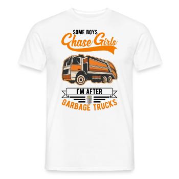Müllmann Gift Garbage Collection Garbage Truck - Men's T-Shirt - white - Front - AI Model Male 178 dark (178cm)