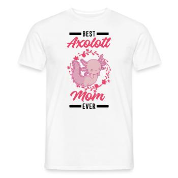 Meilleur Axolotl Maman Ever Axolotl Mama - T-shirt homme - blanc - Devant - AI Model Male 178 dark (178cm)