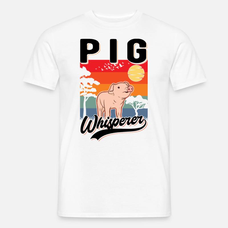Schweineflüsterer Schweine Pig Whisperer - Männer T-Shirt - Weiß