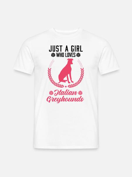 Italienischer Windhund Mädchen - Männer T-Shirt - Weiß