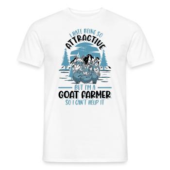 Ziegenwirt Geschenk Ziegen - Männer T-Shirt - Weiß - Vorne - AI Model Male 178 dark (178cm)