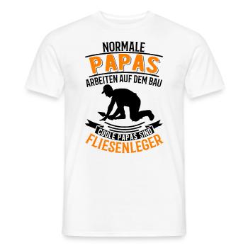 Fliesenleger und Papa Fliesenleger Vatertag - Männer T-Shirt - Weiß - Vorne - AI Model Male 178 dark (178cm)