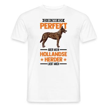 Hollandse Herder Hollandse Herderdshond - Männer T-Shirt - Weiß - Vorne - AI Model Male 178 dark (178cm)