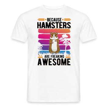 Hamster Gift Golden Hamster Dwarf Hamster - Men's T-Shirt - white - Front - AI Model Male 178 dark (178cm)