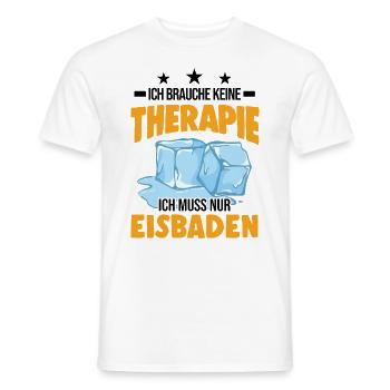 Eisbad Therapie Eisbaden Winterbad Eisschwimmen - Männer T-Shirt - Weiß - Vorne - AI Model Male 178 dark (178cm)