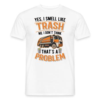 Garbage man smell garbage collection garbage truck - Men's T-Shirt - white - Front - AI Model Male 178 dark (178cm)