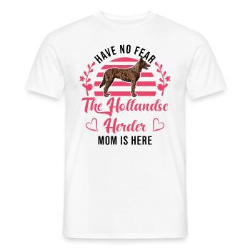 Hollandse Herder Mama Hollandse Herderdshond - Men's T-Shirt - white - Front - AI Model Male 178 dark (178cm)