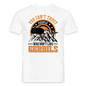 Gerbil Gift Racing Rat Germesau - Men's T-Shirt - white - Front - AI Model Male 178 dark (178cm)