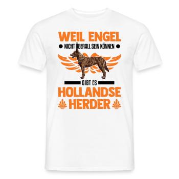 Hollandse Herder Engel Hollandse Herderdshond - Männer T-Shirt - Weiß - Vorne - AI Model Male 178 dark (178cm)