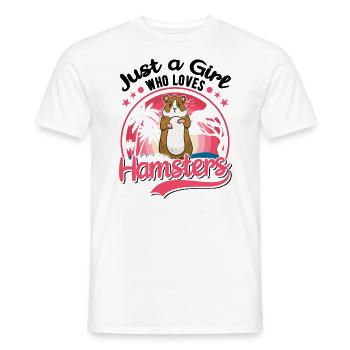 Hamster Girl Hamster Nain Hamster - T-shirt homme - blanc - Devant - AI Model Male 178 dark (178cm)