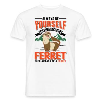 Ferret Lover Ferret Cadeau - T-shirt homme - blanc - Devant - AI Model Male 178 dark (178cm)