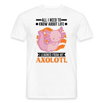 Axolotl Gift Tail Lurch - Men's T-Shirt - white - Front - AI Model Male 178 dark (178cm)
