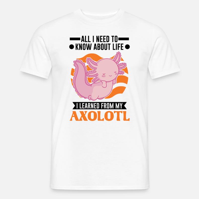 Axolotl Cadeau Queue Lurch - T-shirt homme - blanc