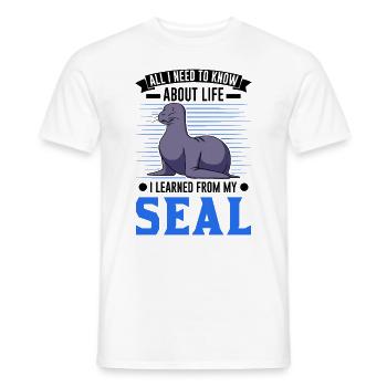 Seal Gift Seal Sea Lion - Men's T-Shirt - white - Front - AI Model Male 178 dark (178cm)