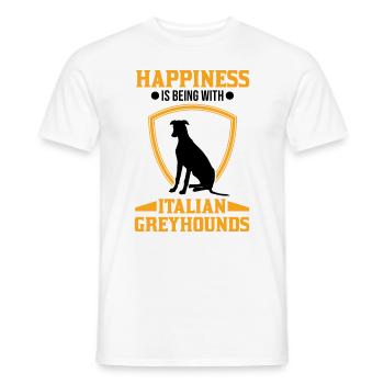 Italian greyhound Italian wind chime - Men's T-Shirt - white - Front - AI Model Male 178 dark (178cm)