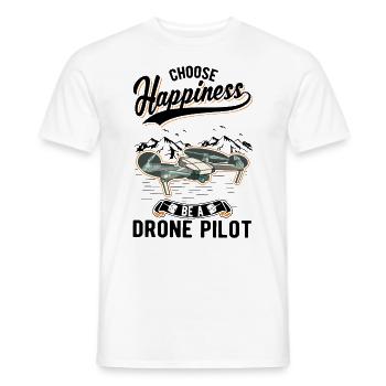 Drone Pilote Cadeau Drone Quadcopter - T-shirt homme - blanc - Devant - AI Model Male 178 dark (178cm)