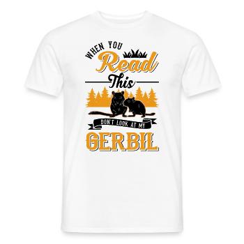 Gerbil Gift Racing Rat Germesau - Men's T-Shirt - white - Front - AI Model Male 178 dark (178cm)