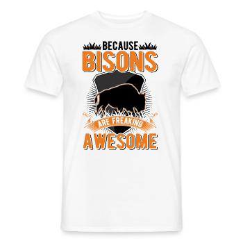 Buffalo Gift Bison Water Buffalo Buffalo - Men's T-Shirt - white - Front - AI Model Male 178 dark (178cm)