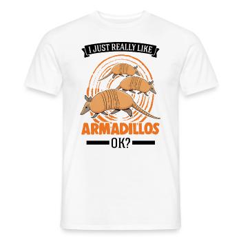 J’aime vraiment les tatous, ok tatou - T-shirt homme - blanc - Devant - AI Model Male 178 dark (178cm)