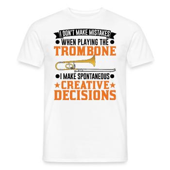 Trombone Creative Decisions Trombonist - Men's T-Shirt - white - Front - AI Model Male 178 dark (178cm)