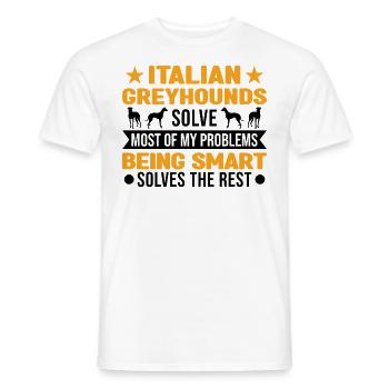 Italienischer Windhund Italienisches Windspiel - Männer T-Shirt - Weiß - Vorne - AI Model Male 178 dark (178cm)