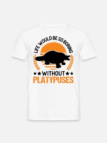 Schnabeltier Geschenk Platypus - Männer T-Shirt - Weiß
