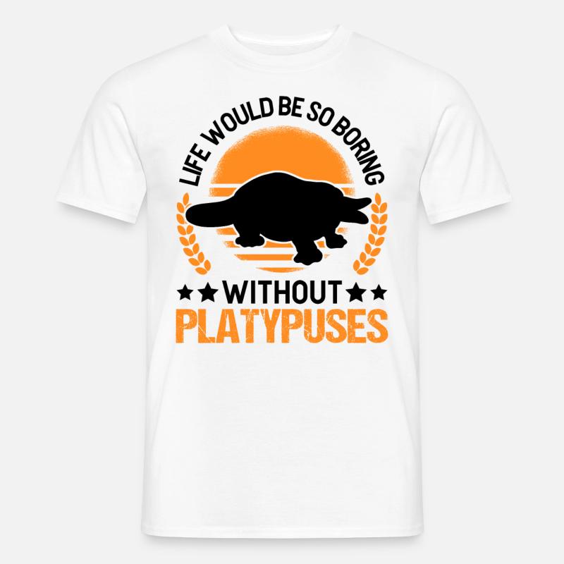 Schnabeltier Geschenk Platypus - Männer T-Shirt - Weiß