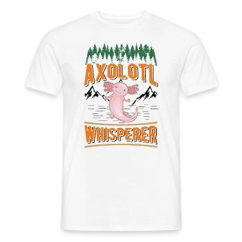 Axolotl Flüsterer Schwanzlurch - Männer T-Shirt - Weiß - Vorne - AI Model Male 178 dark (178cm)