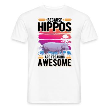 Hippo Gift Hippo Hippo Hippo - Men's T-Shirt - white - Front - AI Model Male 178 dark (178cm)