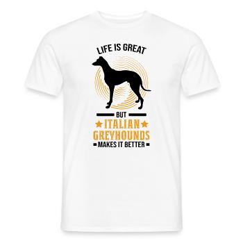 Italienischer Windhund Italienisches Windspiel - Männer T-Shirt - Weiß - Vorne - AI Model Male 178 dark (178cm)