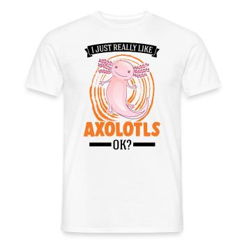 J’aime vraiment Axolotls, ok Tail Lurch - T-shirt homme - blanc - Devant - AI Model Male 178 dark (178cm)
