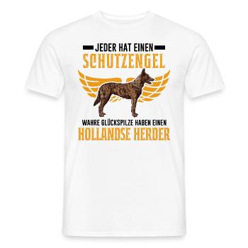 Hollandse Herder Schutzengel Herderdshond - Männer T-Shirt - Weiß - Vorne - AI Model Male 178 dark (178cm)