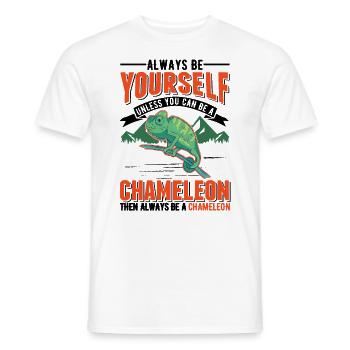 Chameleon Gift Chameleon - Men's T-Shirt - white - Front - AI Model Male 178 dark (178cm)