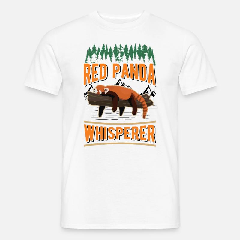 Roter Panda Flüsterer - Männer T-Shirt - Weiß