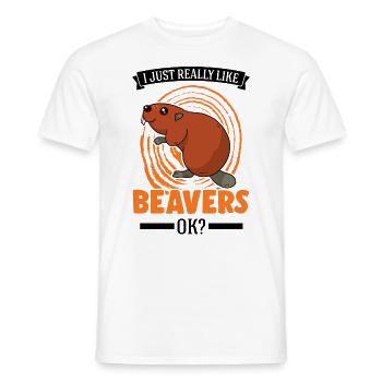 Cadeau Castor Beaver Dam Castor - T-shirt homme - blanc - Devant - AI Model Male 178 dark (178cm)