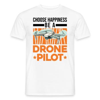 Drone Pilote Cadeau Drone Quadcopter - T-shirt homme - blanc - Devant - AI Model Male 178 dark (178cm)