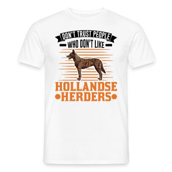 Hollandse Herder Hollandse Herderdshond - Men's T-Shirt - white - Front - AI Model Male 178 dark (178cm)