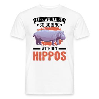 Hippo Gift Hippo Hippo Hippo - Men's T-Shirt - white - Front - AI Model Male 178 dark (178cm)