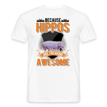 Hippo Gift Hippo Hippo Hippo - Men's T-Shirt - white - Front - AI Model Male 178 dark (178cm)