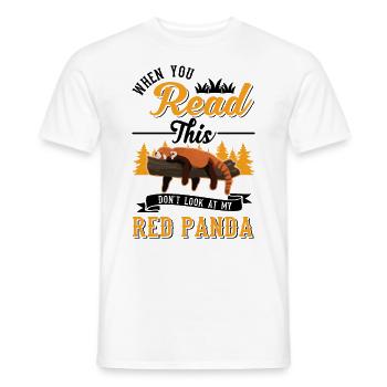 Red Panda Gift Cat Bear - Men's T-Shirt - white - Front - AI Model Male 178 dark (178cm)