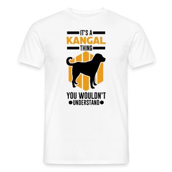 C’est une chose Kangal Chien de berger anatolien - T-shirt homme - blanc - Devant - AI Model Male 178 dark (178cm)