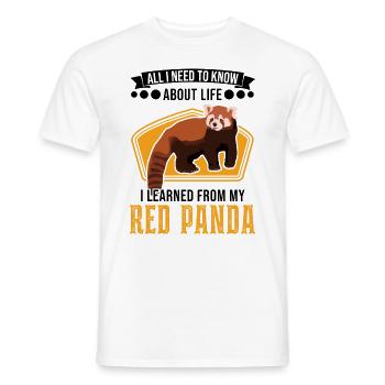 Panda Rouge Cadeau Chat Ours Panda Rouge - T-shirt homme - blanc - Devant - AI Model Male 178 dark (178cm)