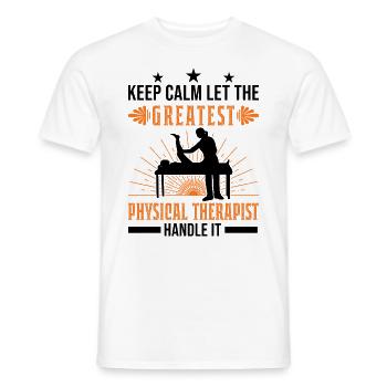 Best Physiotherapist Physiotherapy Physio - Men's T-Shirt - white - Front - AI Model Male 178 dark (178cm)